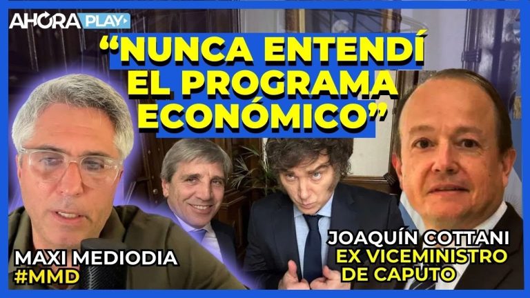 Joaquín Cottani, ex viceministro de Caputo: “Nunca entendí el programa económico”